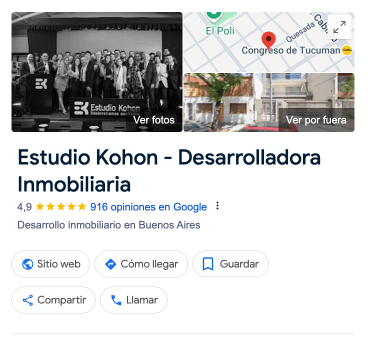 Reputación online Estudio Kohon