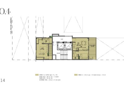 Plano del Piso 14 de Rio4