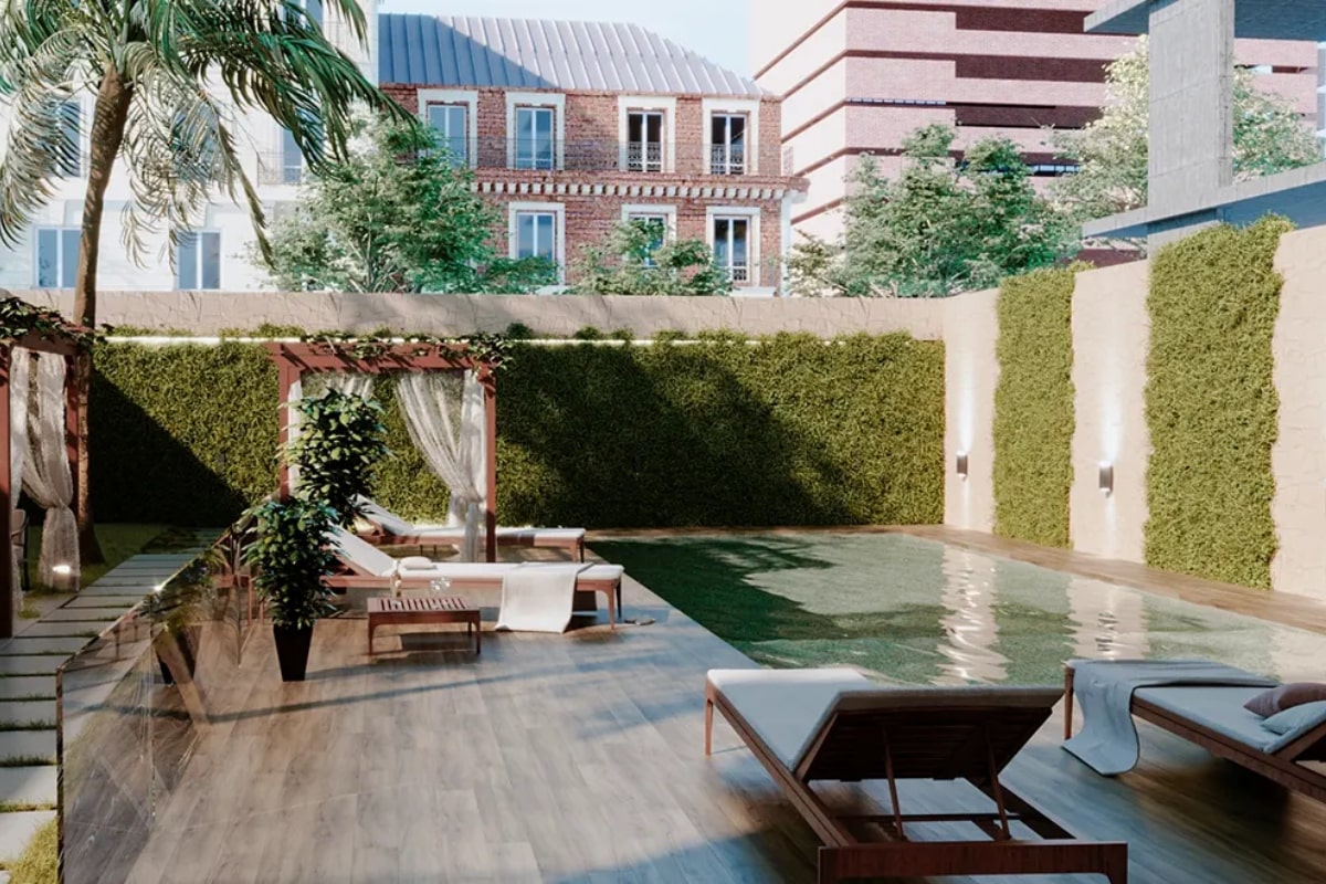 Pileta del edificio Paseo Bolivar