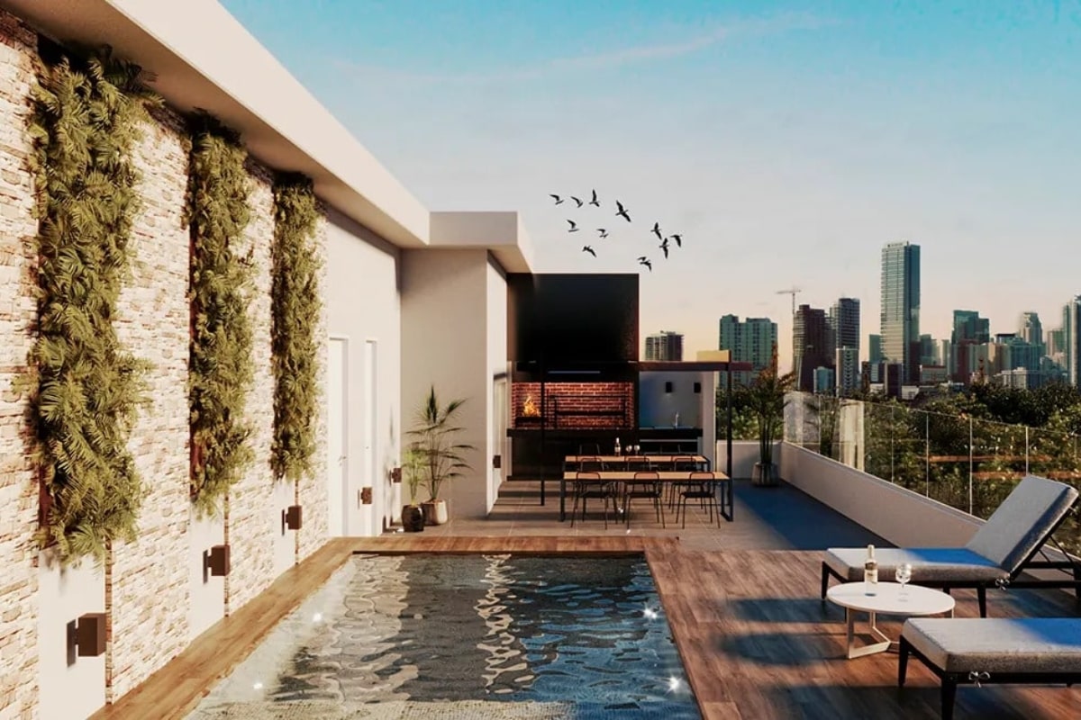 Pileta del edificio Rivera